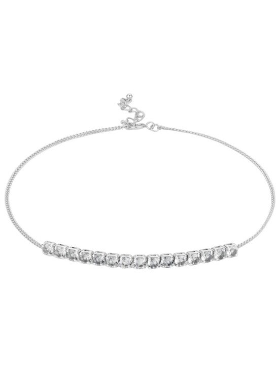 Giani Bernini Jewelry - Giani Bernini Sterling Silver Cubic Zirconia Anklet - Silver
